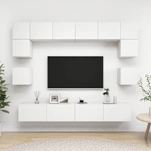 8dílný set TV skříněk bílý kompozitní dřevo - obrázek 1