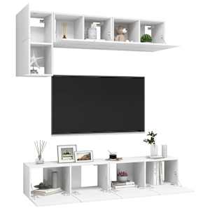 5dílný set TV skříněk bílý kompozitní dřevo - obrázek 3