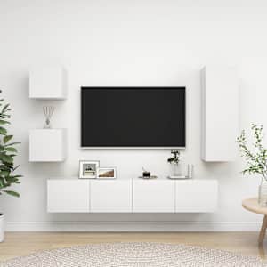 5dílný set TV skříněk bílý kompozitní dřevo - obrázek 1