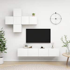 7dílný set TV skříněk bílý dřevotříska - obrázek 1