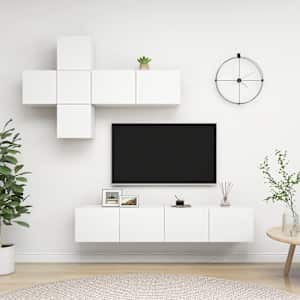 7dílný set TV skříněk bílý dřevotříska - obrázek 1