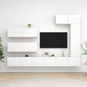 7dílný set TV skříněk bílý kompozitní dřevo - obrázek 1