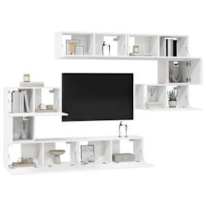 8dílný set TV skříněk bílý kompozitní dřevo - obrázek 3