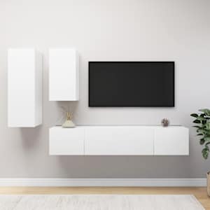 4dílný set TV skříněk bílý kompozitní dřevo - obrázek 1