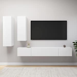 4dílný set TV skříněk bílý kompozitní dřevo - obrázek 1