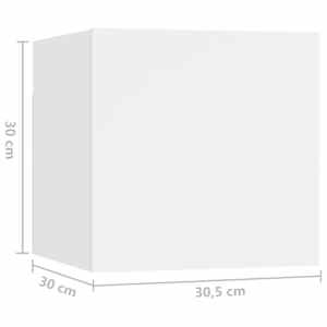 4dílný set TV skříněk bílý kompozitní dřevo - obrázek 6