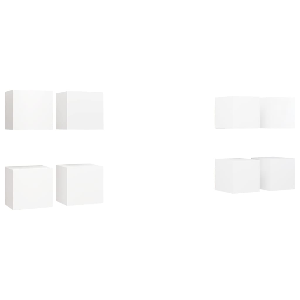 

vidaXL Wall Mounted TV Cabinets 8 pcs White 12"x11.8"x11.8"