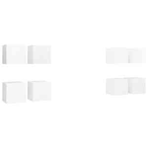 Nástěnné TV skříňky 8 ks bílé 30,5 x 30 x 30 cm - obrázek 2
