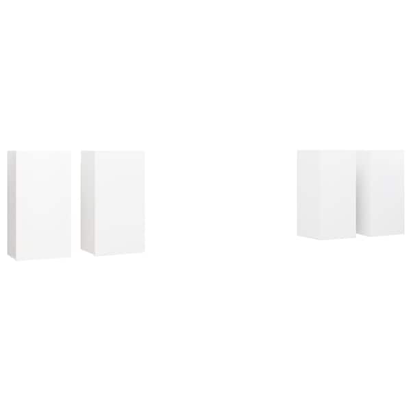 vidaXL telerikapid 4 tk, valge, 30,5 x 30 x 60 cm, tehispuit