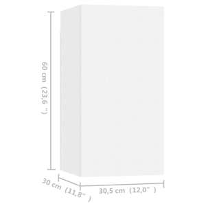 TV skříňky 4 ks bílé 30,5 x 30 x 60 cm kompozitní dřevo - obrázek 5