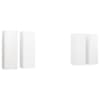 vidaXL telerikapid, 4 tk, valge, 30,5 x 30 x 90 cm, tehispuit