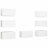 vidaXL telerikapid 7 tk, valge, 30,5 x 30 x 60 cm, tehispuit