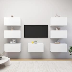 TV skříňky 7 ks bílé 30,5 x 30 x 60 cm kompozitní dřevo - obrázek 1