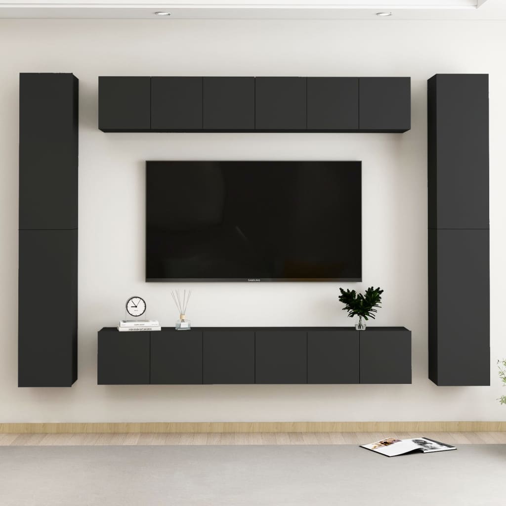 Mueble TV, Televisión, 200x45x35cm, Negro