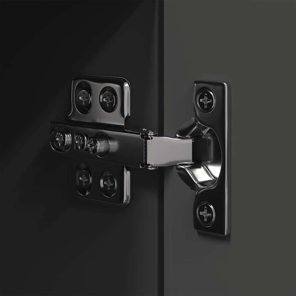 Set dulapuri TV, 10 piese, gri, lemn prelucrat