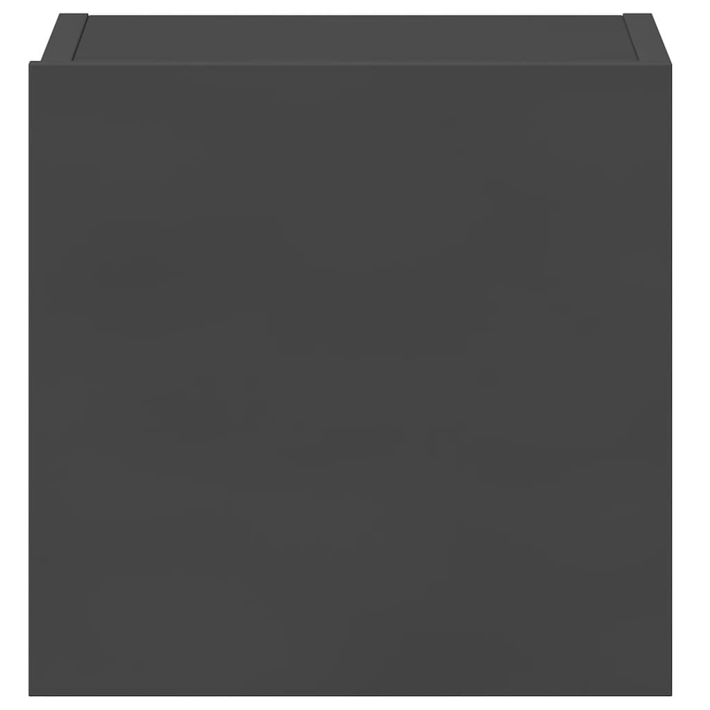 Set dulapuri TV, 3 piese, gri, lemn prelucrat