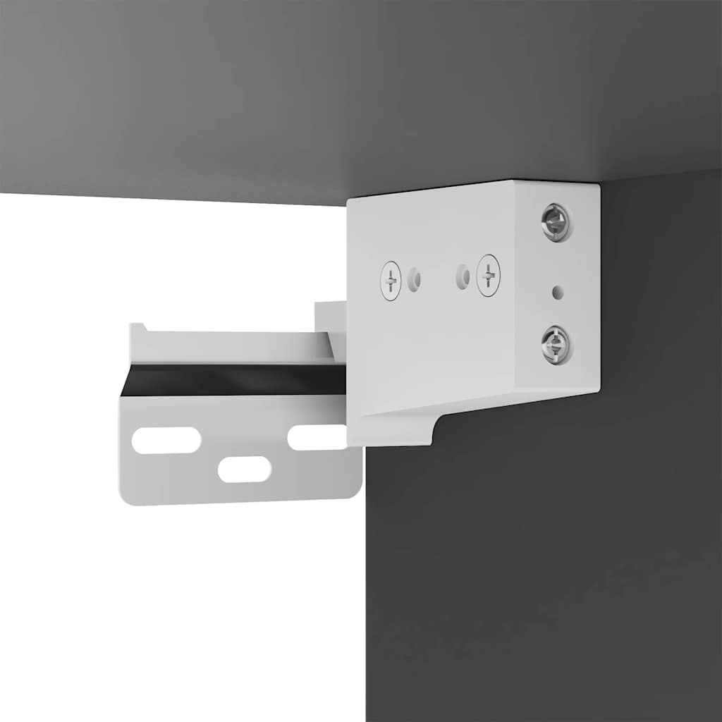 Set dulapuri TV, 10 piese, gri, lemn prelucrat