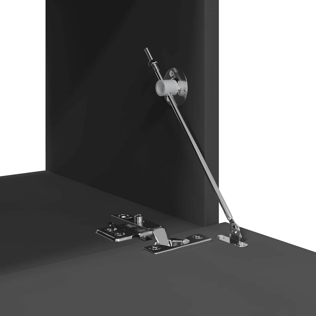 Set dulapuri TV, 10 piese, gri, lemn prelucrat