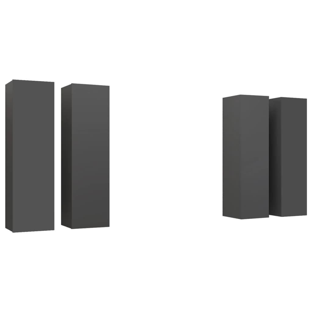 

vidaXL TV Cabinets 4 pcs Gray 12"x11.8"x43.3" Engineered Wood