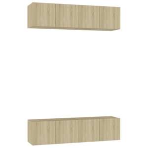 TV skříňky 4 ks dub sonoma 60 x 30 x 30 cm kompozitní dřevo - obrázek 2