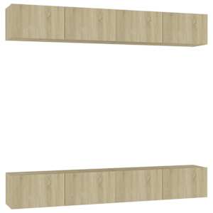 TV skříňky 4 ks dub sonoma 100 x 30 x 30 cm kompozitní dřevo - obrázek 2