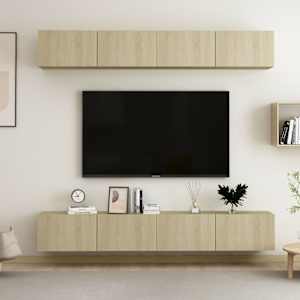 TV omarice 4 kosi sonoma hrast 100x30x30 cm iverna plošča