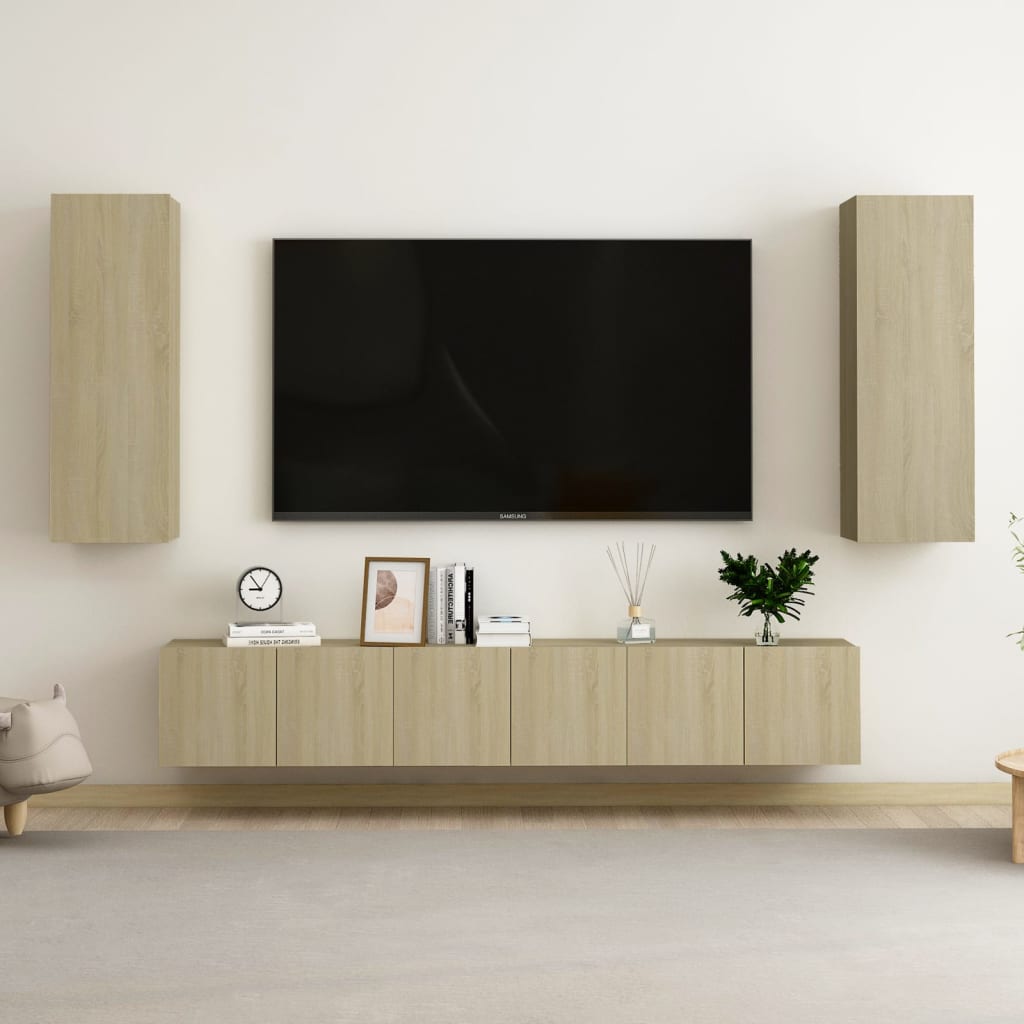 Photos - Mount/Stand VidaXL 5 Piece TV Cabinet Set Sonoma Oak Engineered Wood 