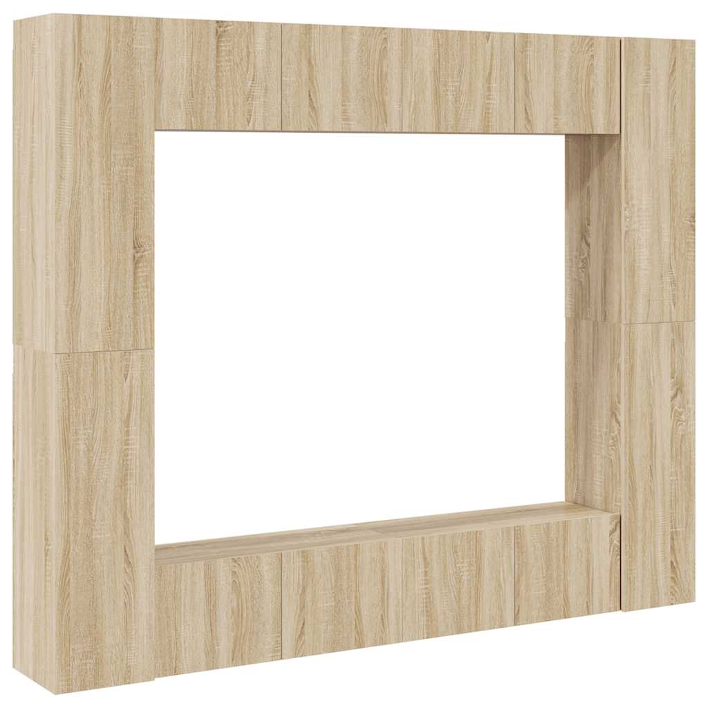 Thumbnail - vidaXL 8-tlg. TV-Schrank-Set Sonoma-Eiche Holzwerkstoff