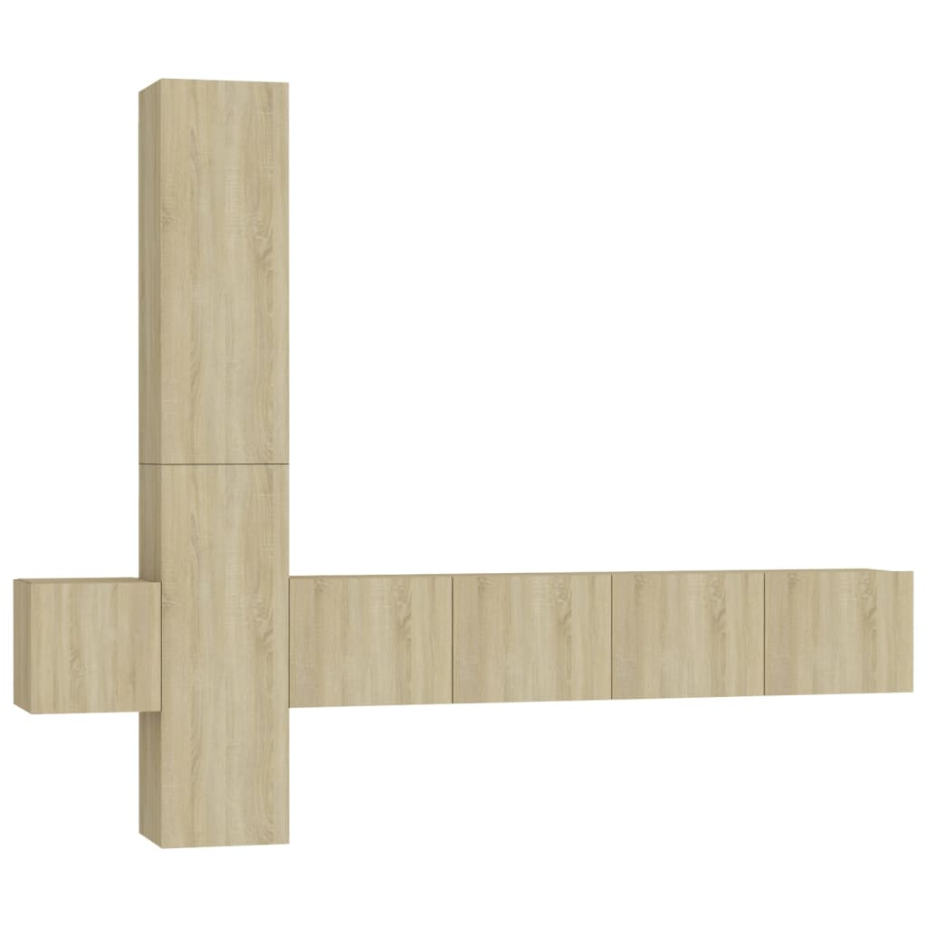 

vidaXL 5 Piece TV Cabinet Set Sonoma Oak Chipboard