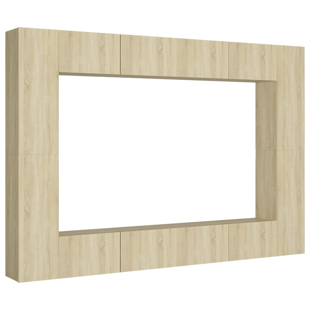 

vidaXL 8 Piece TV Cabinet Set Sonoma Oak Chipboard