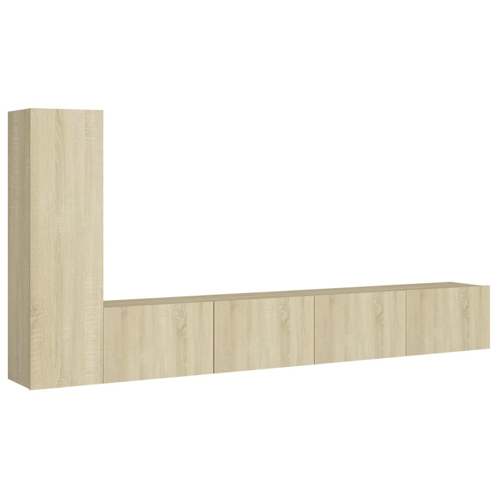 

vidaXL 3 Piece TV Cabinet Set Sonoma Oak Chipboard