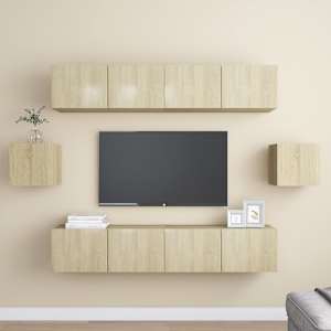 Komplet TV omaric 6-delni sonoma hrast inženirski les