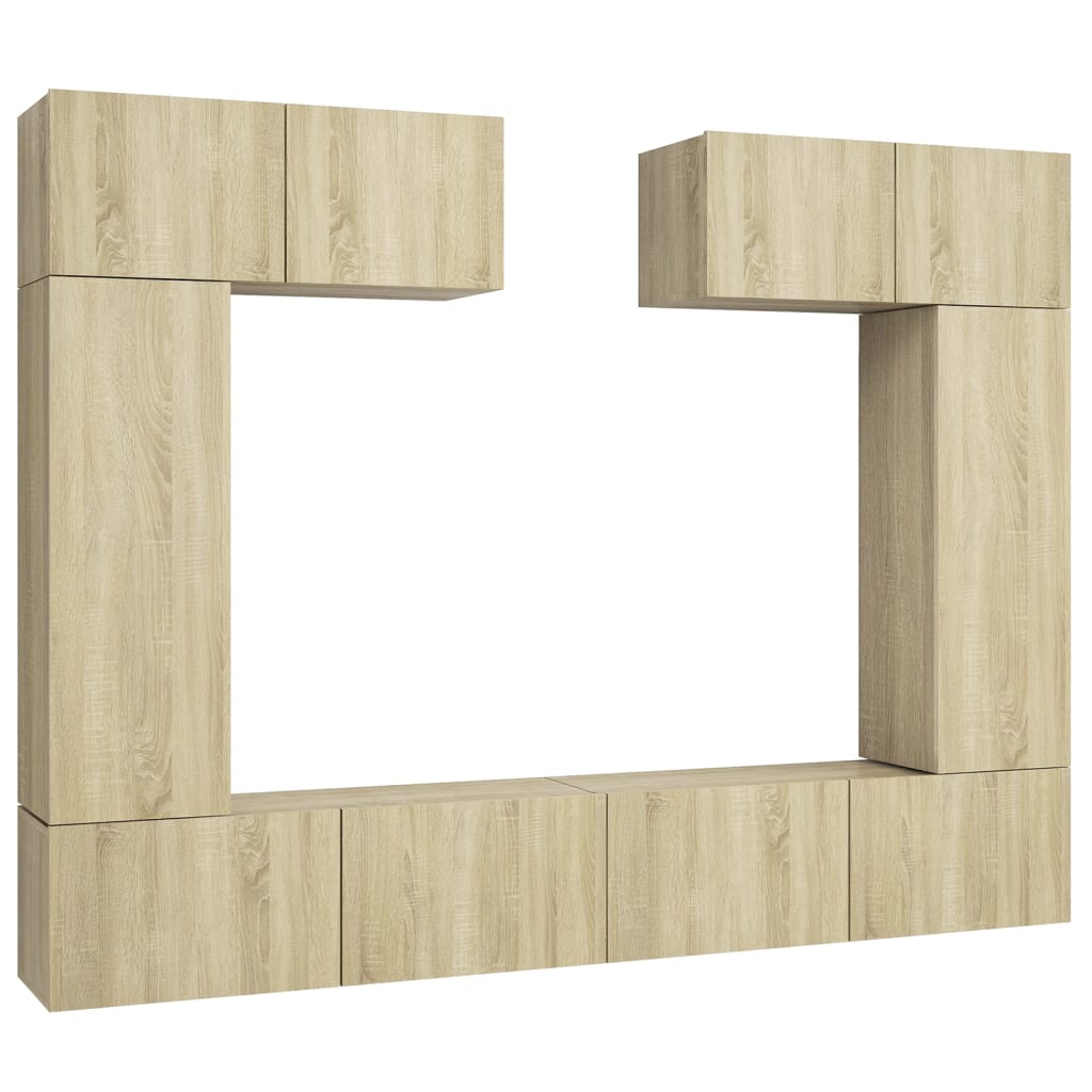 

vidaXL 6 Piece TV Cabinet Set Sonoma Oak Chipboard