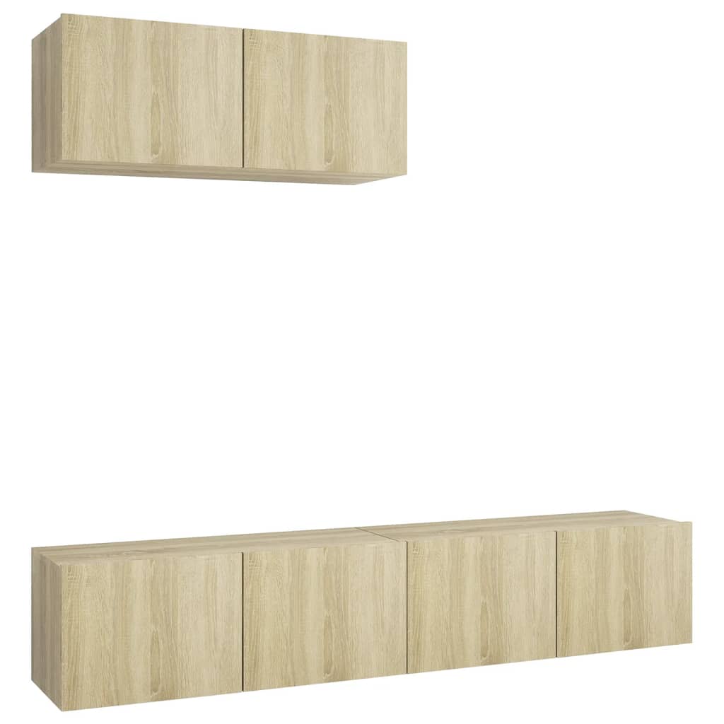 

vidaXL TV Cabinets 3 pcs Sonoma Oak Chipboard