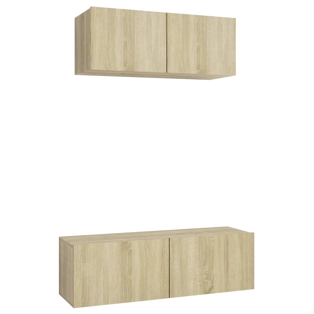 

vidaXL 2 Piece TV Cabinet Set Sonoma Oak Chipboard