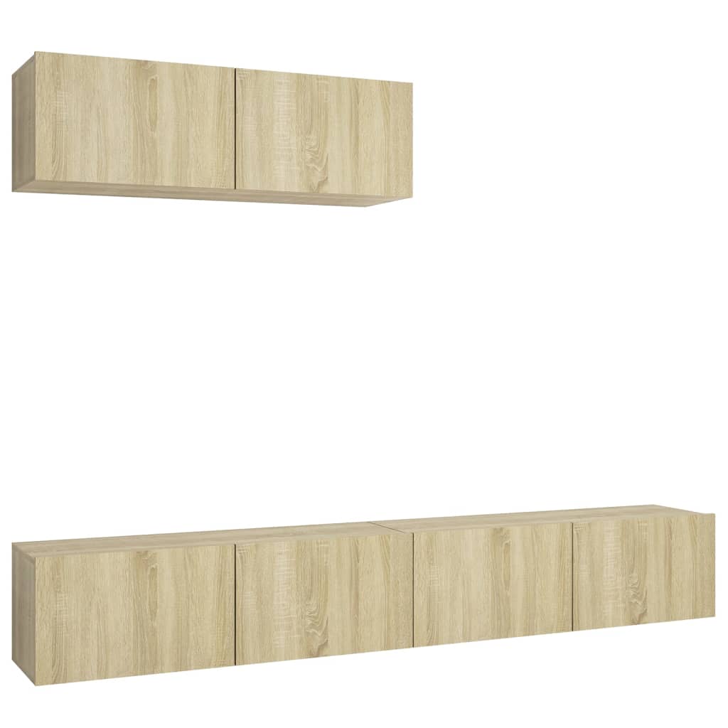 

vidaXL TV Cabinets 3 pcs Sonoma Oak Chipboard