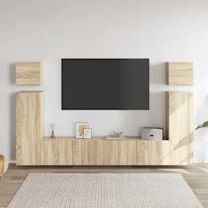8dílný set TV skříněk dub sonoma kompozitní dřevo