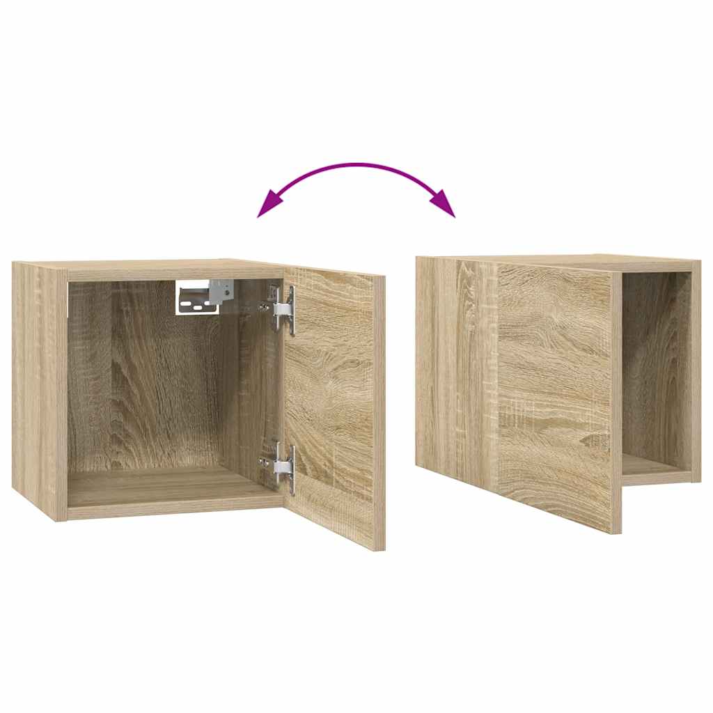 10-osainen TV-kaappisarja Sonoma-tammi tekninen puu - Image 8