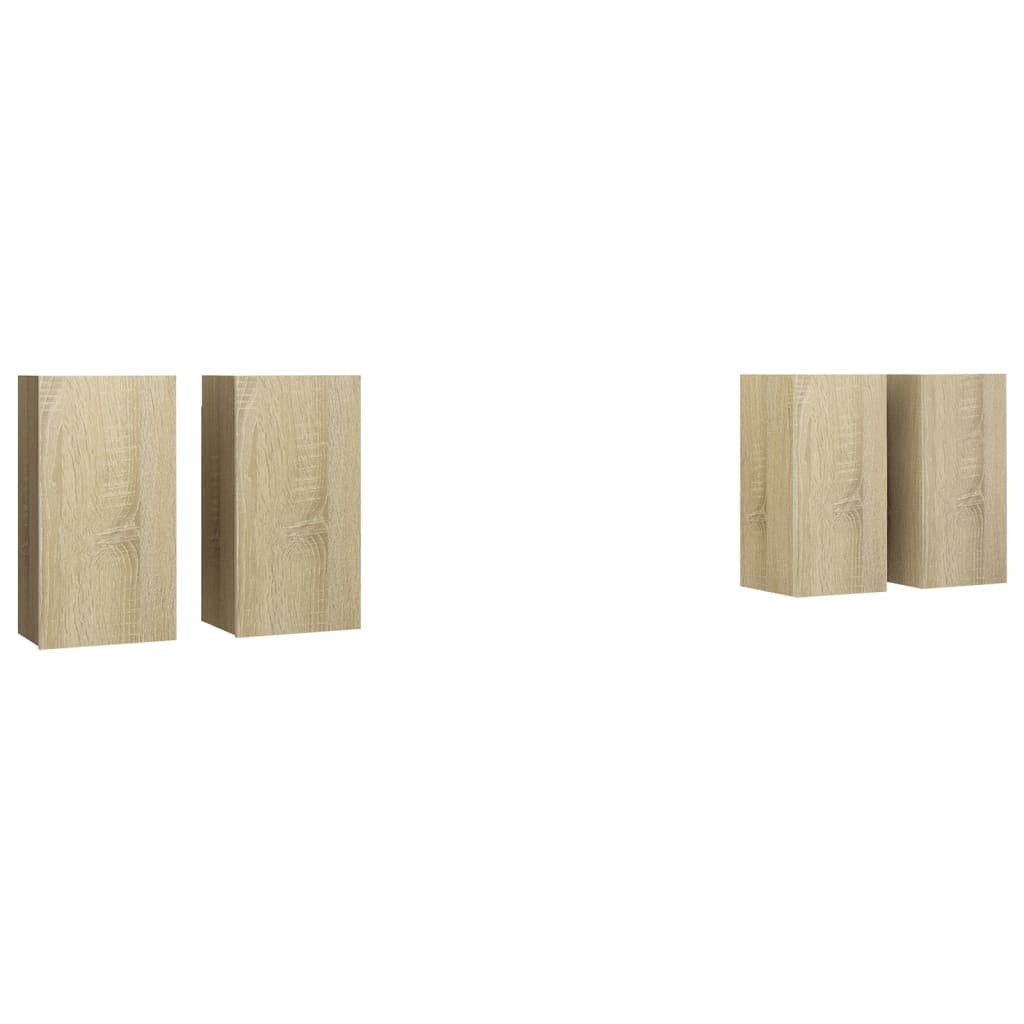 

vidaXL TV Cabinets 4 pcs Sonoma Oak 12"x11.8"x23.6" Engineered Wood