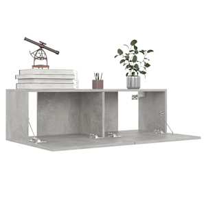 TV skříňky 4 ks betonově šedé 100 x 30 x 30 cm kompozitní dřevo - obrázek 4