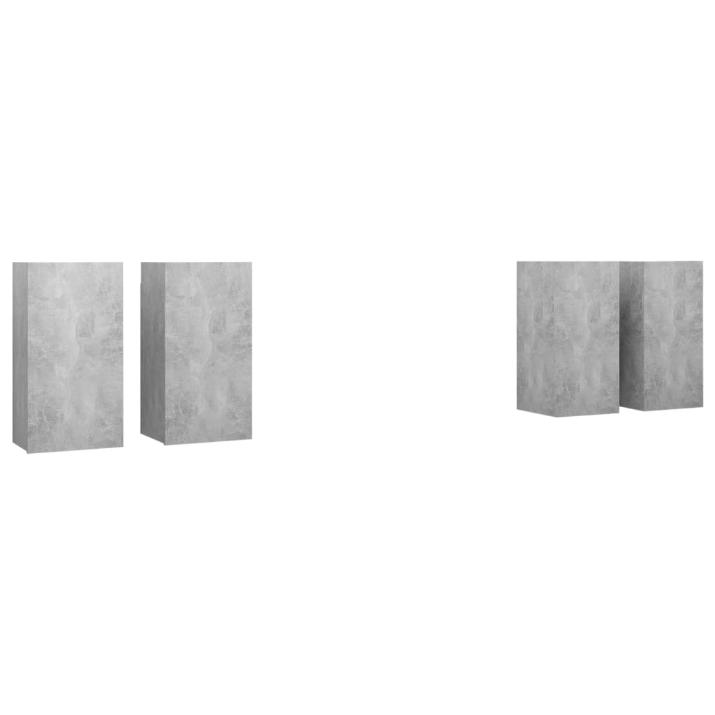Thumbnail - vidaXL TV-Schränke 4 Stk. Betongrau 30,5x30x60 cm Holzwerkstoff