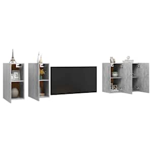 TV skříňky 4 ks betonově šedé 30,5 x 30 x 60 cm dřevotříska - obrázek 3