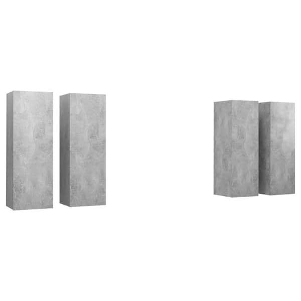 vidaXL telerikapid 4 tk, betoonhall, 30,5 x 30 x 90 cm, tehispuit