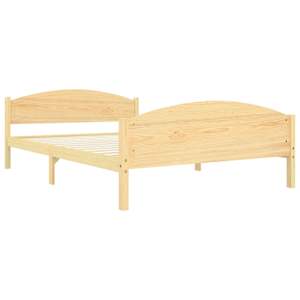vidaXL Sengeramme heltre furu 160x200 cm
