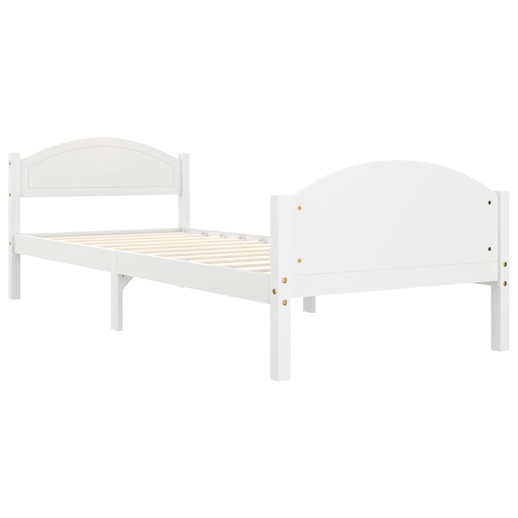 

vidaXL Bedframe massief grenenhout wit 90x200 cm