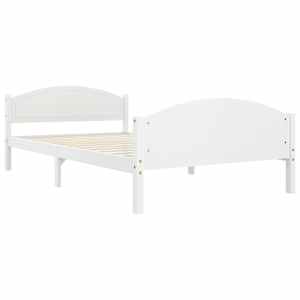 vidaXL Sengeramme hvit heltre furu 120x200 cm