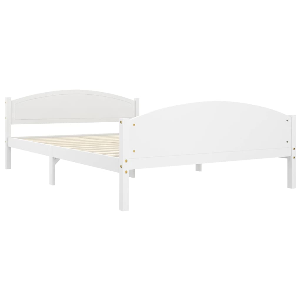 

vidaXL Bedframe massief grenenhout wit 140x200 cm