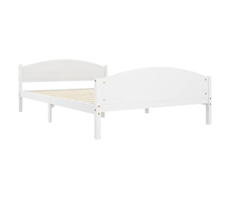 vidaXL Sengeramme hvit heltre furu 140x200 cm