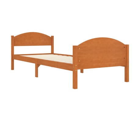 vidaXL Estructura de cama madera maciza pino marrón miel 90x200 cm