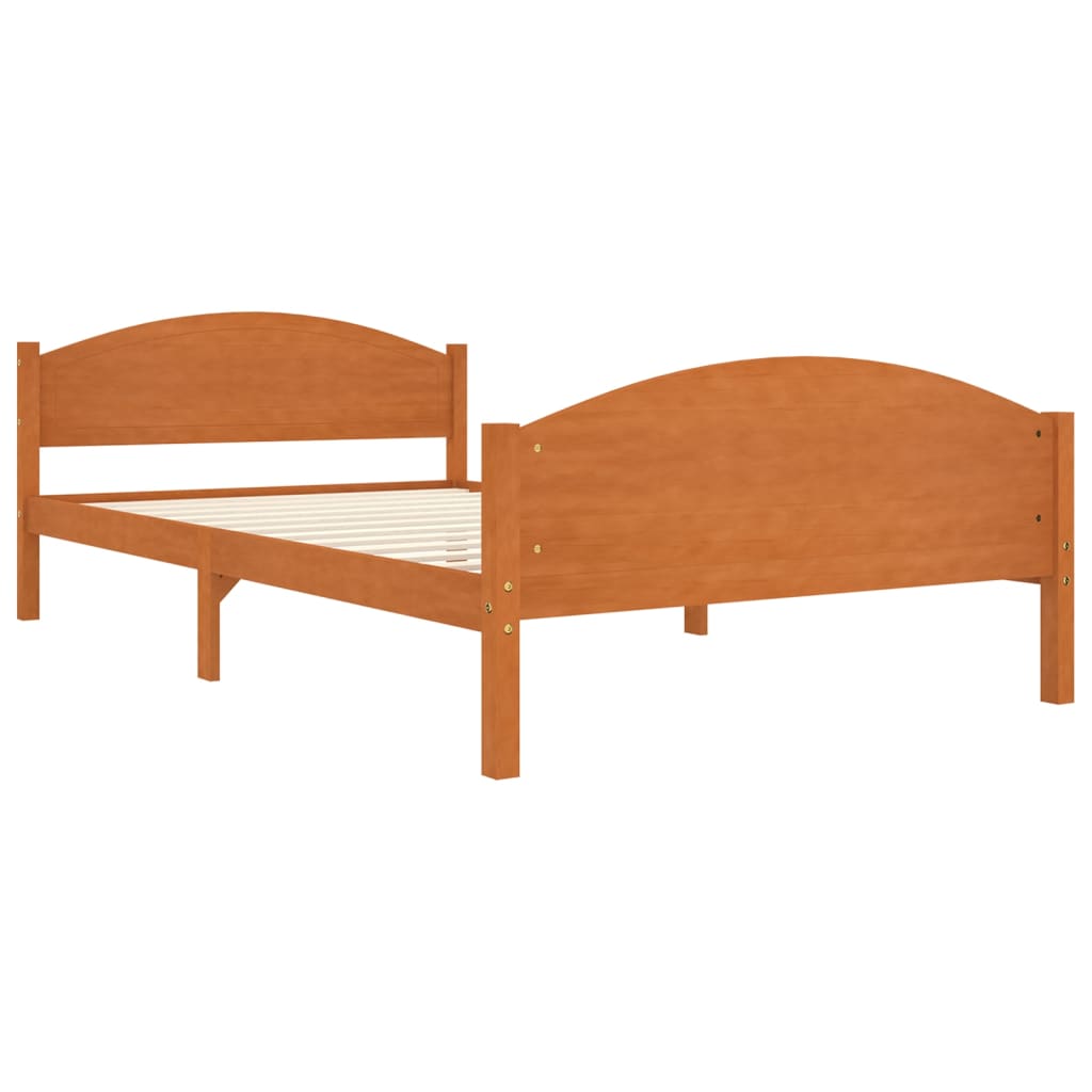 

vidaXL Bedframe massief grenenhout honingbruin 120x200 cm